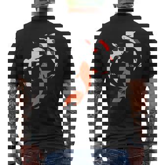 国産鯉 庭 池 魚 メンズTシャツ バックプリント - Kawaiitshirt