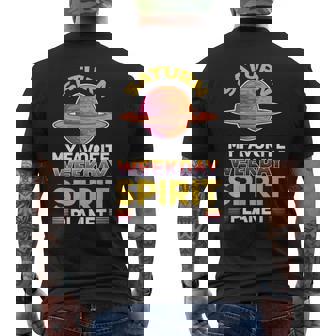 土星 惑星 土星の環 Weekday メンズTシャツ バックプリント - Kawaiitshirt