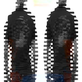 地球からの月 メンズTシャツ バックプリント - Kawaiitshirt