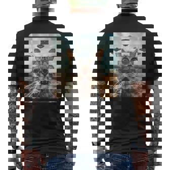 地球外との出会い メンズTシャツ バックプリント - Kawaiitshirt