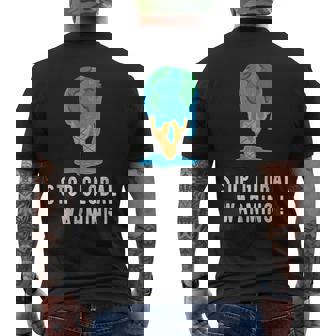 地球温暖化を止める アースデイ 地球 気候保護 地球温暖化 メンズTシャツ バックプリント - Kawaiitshirt