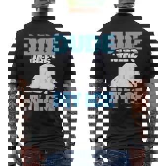 地球温暖化対策 シロクマ メンズTシャツ バックプリント - Kawaiitshirt