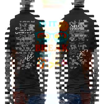 夏休みなのに、学校教師休暇の最終日 メンズTシャツ バックプリント - Kawaiitshirt