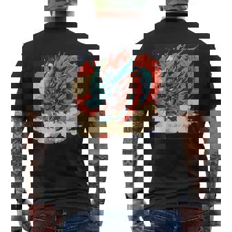 大胆でクールな外観の素晴らしい日本のドラゴン。 メンズTシャツ バックプリント - Kawaiitshirt