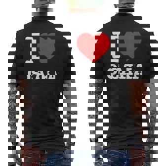 大阪大好き I Love Osaka メンズTシャツ バックプリント - Kawaiitshirt