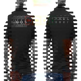 天才科学 ユーモア おもしろい 化学 学生 メンズTシャツ バックプリント - Kawaiitshirt