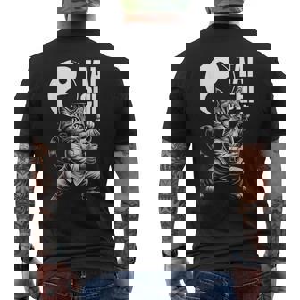 太極拳 猫 ボバ ティー 面白い カワイイ 武道 禅 キティ メンズTシャツ バックプリント - Kawaiitshirt