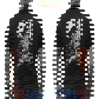 太極拳武術の陰陽を演じるかわいい猫 メンズTシャツ バックプリント - Kawaiitshirt