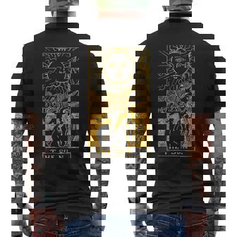 太陽ゴールドタロットカードtシャツ メンズTシャツ バックプリント - Kawaiitshirt