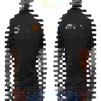 太陽系 宇宙の惑星 宇宙 天文科学 メンズTシャツ バックプリント - Kawaiitshirt