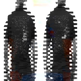 宇宙の星 面白いドレス ロボット掃除機 天の川 メンズTシャツ バックプリント - Kawaiitshirt