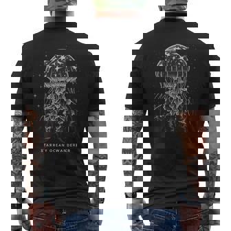 宇宙クラゲ 星空の海の放浪者 クラゲ好き メンズTシャツ バックプリント - Kawaiitshirt