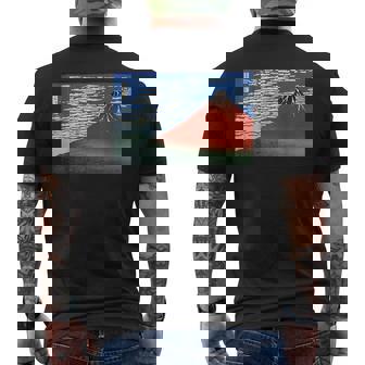 富士 晴天の山 葛飾北斎 メンズTシャツ バックプリント - Kawaiitshirt