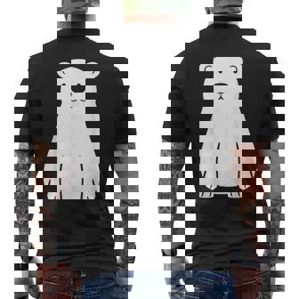 小さなシロクマ かわいいミニマリスト シンプルなシロクマ メンズTシャツ バックプリント - Kawaiitshirt
