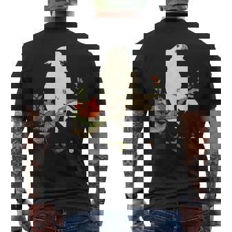 小原 古邨1877年－1945年 、【オウムにザクロ】、日本文化 日本画 メンズTシャツ バックプリント - Kawaiitshirt