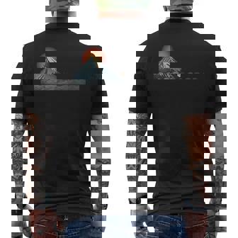 山 柴犬秋田犬かわいい犬と富士 メンズTシャツ バックプリント - Kawaiitshirt