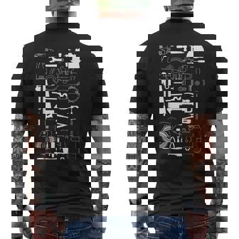 工具 工作機械 ドライバー メンズTシャツ バックプリント - Kawaiitshirt