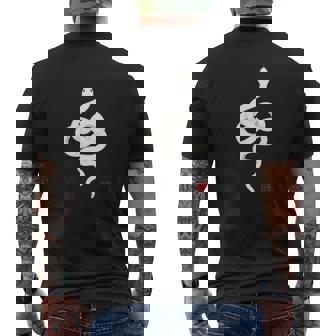 巳年 シンプルな白蛇デザイン 幸運を願うお守り メンズTシャツ バックプリント - Kawaiitshirt