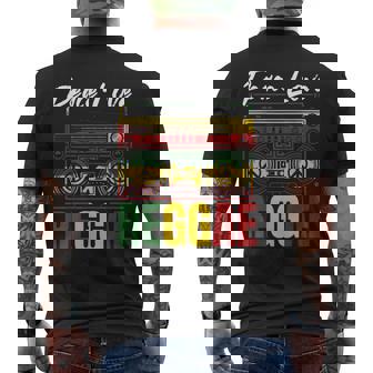 平和 レゲエ音楽 ラスタ ジャマイカ メンズTシャツ バックプリント - Kawaiitshirt