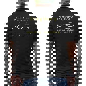 弦理論、物理学の原理概念 メンズTシャツ バックプリント - Kawaiitshirt