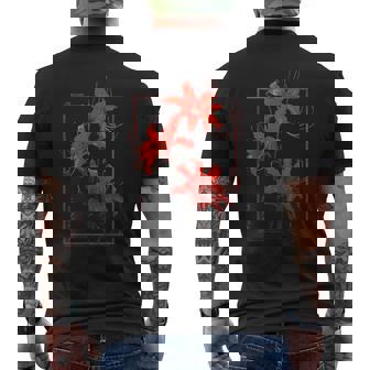 彼岸花 または 曼珠沙華 グランジ 日本の アニメ 美学 メンズTシャツ バックプリント - Kawaiitshirt