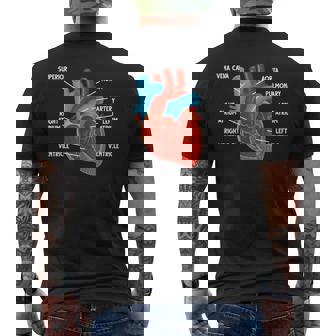 心臓解剖学教育 循環器学 メンズTシャツ バックプリント - Kawaiitshirt