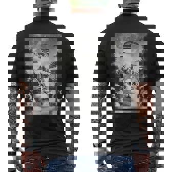 怖い猫 エイリアン Ufo 宇宙愛好家 面白い メンズTシャツ バックプリント - Kawaiitshirt