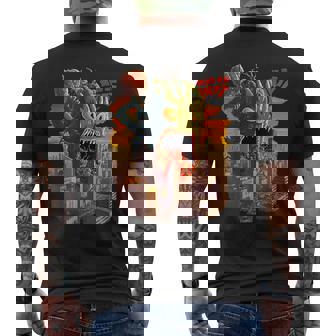 怪獣 ブロッコリー トマト 野菜 アニメ メンズTシャツ バックプリント - Kawaiitshirt