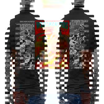 怪獣戦争 怪獣ホラー メンズTシャツ バックプリント - Kawaiitshirt