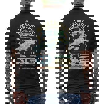 恐竜の事実 モササウルスの科学と解剖学のギフト メンズTシャツ バックプリント - Kawaiitshirt