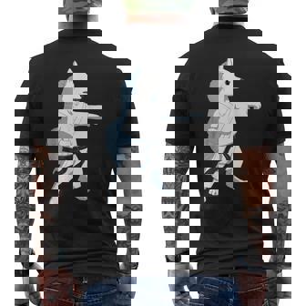 愉快な空手犬 日本のスピッツ メンズTシャツ バックプリント - Kawaiitshirt