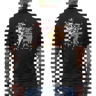 愛しすぎて大好きすぎる。 お花の冠 メンズTシャツ バックプリント - Kawaiitshirt