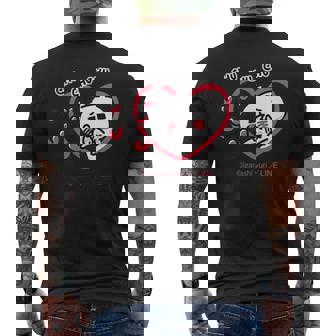 愛しすぎて大好きすぎる。 ペアデザイン にゃんこ メンズTシャツ バックプリント - Kawaiitshirt