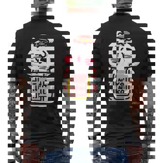 愛しすぎて大好きすぎる。ペアデザインにゃんこジャム ダークカラー メンズTシャツ バックプリント - Kawaiitshirt