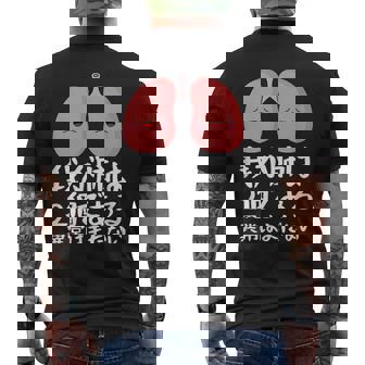 我が肺は2個である異常はまだないパロディーヘルス メンズTシャツ バックプリント - Kawaiitshirt