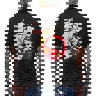 招き猫 招き猫だるま カワイイ メンズTシャツ バックプリント - Kawaiitshirt