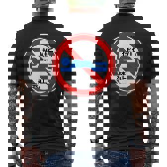 挫折禁止 標識 左折禁止 個性的 面白い ネタ ギャグ ボケ 笑える メンズTシャツ バックプリント - Kawaiitshirt