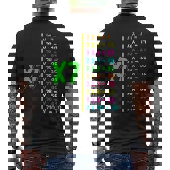 掛け算表7 小学生 算数の日 キッズ 男の子 メンズTシャツ バックプリント - Kawaiitshirt