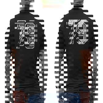 数字 79 ヴィンテージ 1979 誕生日 ヴィンテージ風 メンズTシャツ バックプリント - Kawaiitshirt