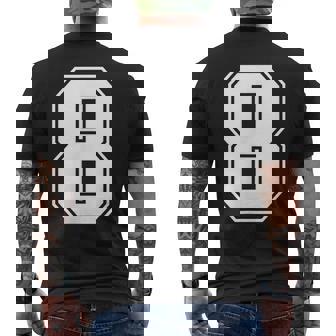 数字 8 スポーツジャージ ラッキーナンバー メンズTシャツ バックプリント - Kawaiitshirt