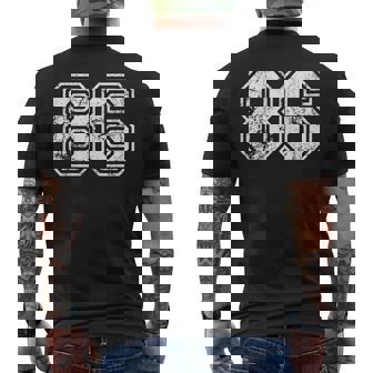 数字 86 ヴィンテージ 1986 誕生日 レトロ ヴィンテージ ルック メンズTシャツ バックプリント - Kawaiitshirt