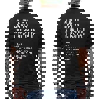 数学先生 定義シャツ 学校の初日 メンズTシャツ バックプリント - Kawaiitshirt