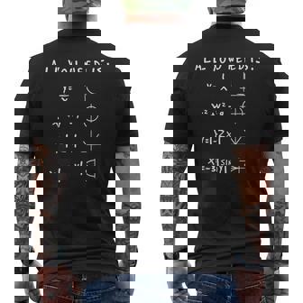 数式 数学 方程式 科学 化学 メンズTシャツ バックプリント - Kawaiitshirt