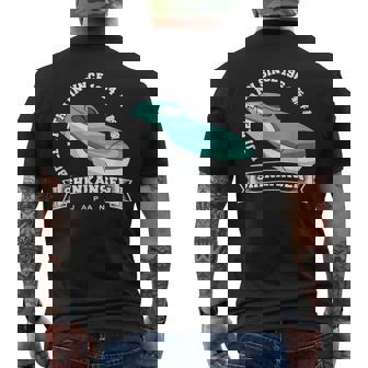 新幹線 新幹線 お土産 はやぶさ E5 漢字 メンズTシャツ バックプリント - Kawaiitshirt