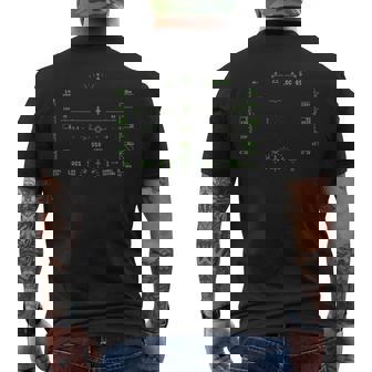 旅客機 Hud ヘッドアップ ディスプレイ 飛行機 パイロット フライトim Hud メンズTシャツ バックプリント - Kawaiitshirt