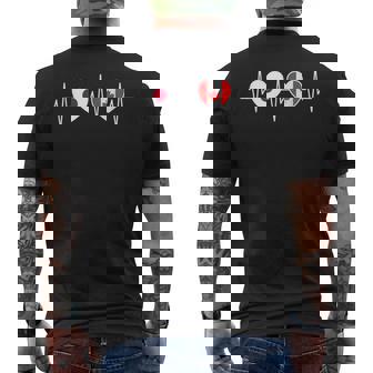 日本とカナダ カナダ国旗 国旗 メンズTシャツ バックプリント - Kawaiitshirt