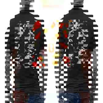 日本のランチュウ 金魚グラフィック メンズTシャツ バックプリント - Kawaiitshirt