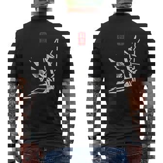 日本のヴィンテージの平和のシンボル折り紙鶴 メンズTシャツ バックプリント - Kawaiitshirt