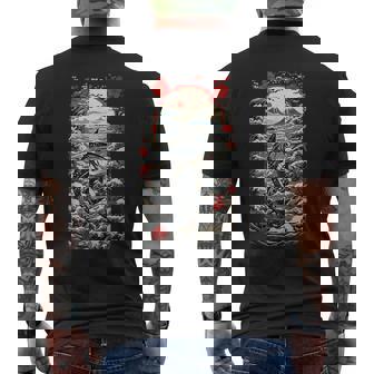 日本の美的マグロ漁師デザイン レトロ浮世絵 メンズTシャツ バックプリント - Kawaiitshirt