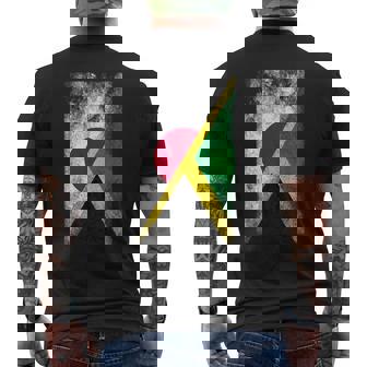 日本ジャマイカの国旗 ジャマイカ。 メンズTシャツ バックプリント - Kawaiitshirt